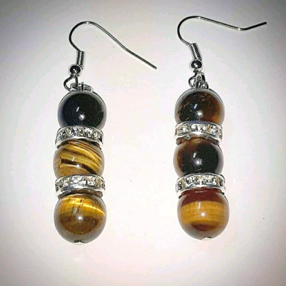 TIGER'S EYE EARRINGS